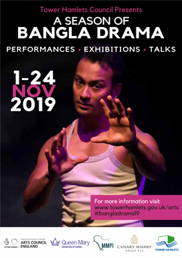Bangla Drama Performances • Exhibitions • Talks 1-24 Nov 2019