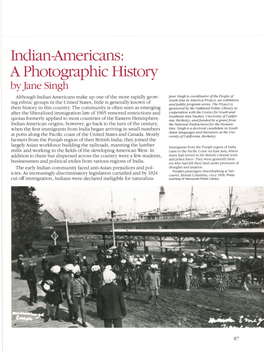 Indian-Americans: a Photographic History