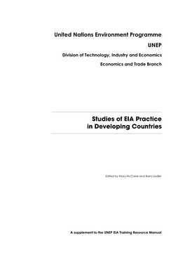 Studies of EIA Practice in Developing Countries