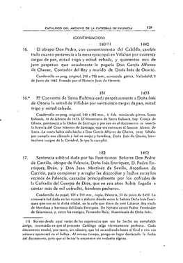 81 1453 `]6.* El Convento De Santa Eufemia Cedz Perpétuamente a Doña Liés De Osorio La Mitad De Villahán Por Veinticinco Cargas Da Pan, Mitad Trigo Y Mitad Cebada