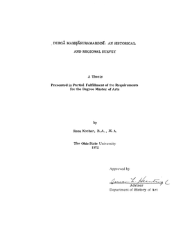 Durgā Mahisāsuramadinī: an Historical and Regional Survey