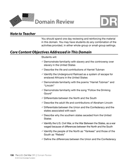 Domain Review DR