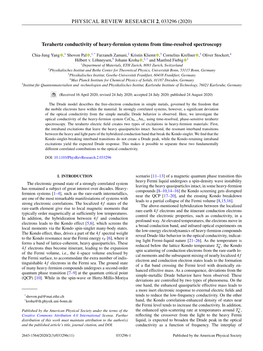 (2020) Terahertz Conductivity of Heavy-Fermion Systems from Time