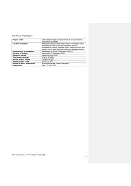 Annual Project Report Template