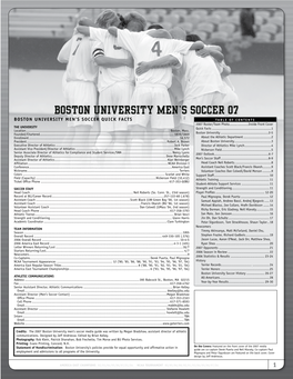 Boston University Men's Soccer 07