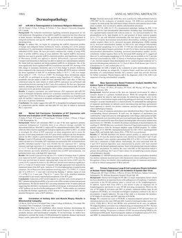 Dermatopathology 1990-2007 for the Evaluation of Metabolic Disease