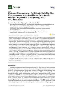 Chitosan Oligosaccharide Addition to Buddhist Pine (Podocarpus Macrophyllus (Thunb) Sweet) Under Drought: Reponses in Ecophysiology and Δ13c Abundance