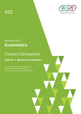 Economics Course Companion Unit A2 1: Business Economics