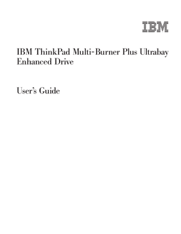 IBM Thinkpad Multi-Burner Plus Ultrabay Enhanced Drive: User™S