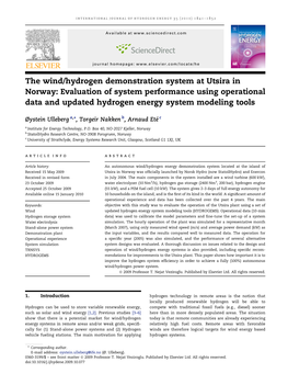 The Wind/Hydrogen Demonstration System at Utsira in Norway: Evaluation of System Performance Using Operational Data and Updated Hydrogen Energy System Modeling Tools