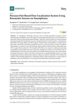 Pressure-Pair-Based Floor Localization System Using Barometric Sensors on Smartphones