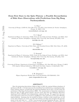 Arxiv:Astro-Ph/0603553V2 11 Aug 2006