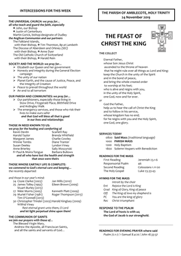 The Feast of Christ the King