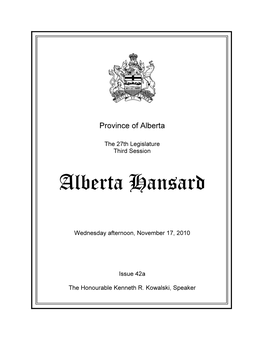 Alberta Hansard