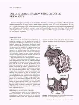 Volume Determination Using Acoustic Resonance