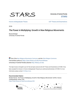 Growth in New Religious Movements