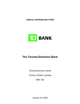 The Toronto-Dominion Bank