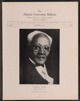 Atlanta University Bulletin