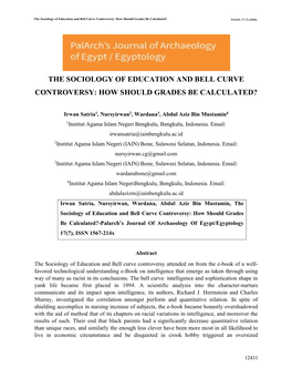 The Sociology of Education and Bell Curve Controversy: How Should Grades Be Calculated? PJAEE, 17 (7) (2020)