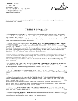 Trinidad & Tobago 2014