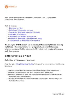 Bittersweet”? Find 12 Synonyms for “Bittersweet” in This Overview