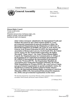 Disappearances and Missing Persons in Iraq - 2003-2013*