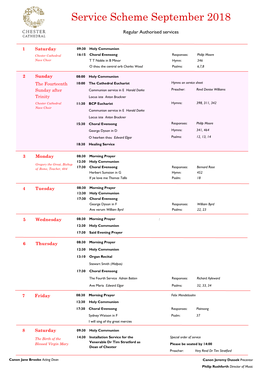 Service Scheme September 2018