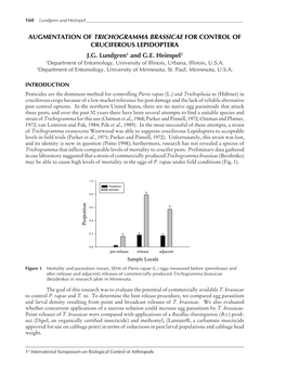 Augmentation of Trichogramma Brassicae for Control of Cruciferous Lepidoptera J.G