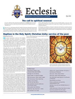 May 2021 the Newsletter of the Catholic Diocese of Pembroke