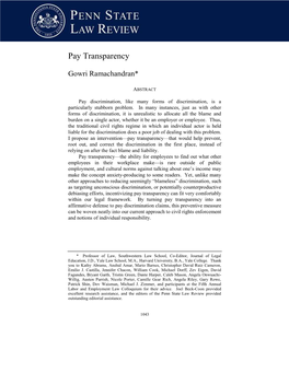 Pay Transparency