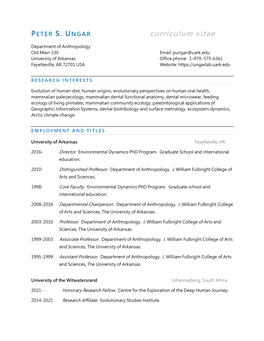 Ungar CV, Page 2 RESEARCH EXPERIENCE