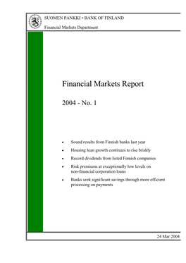 Financial Market Report 2004