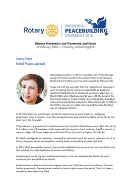 Shirin Ebadi Nobel Peace Laureate