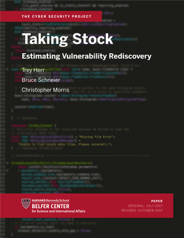 Taking Stock Estimating Vulnerability Rediscovery