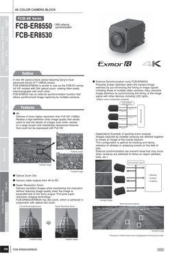 FCB-ER8530 XCG Digital Video Camera (GS CMOS) Camera (GS Digital Video XCU Outline