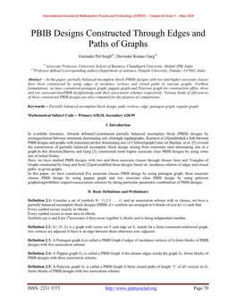 PBIB Designs Constructed Through Edges and Paths of Graphs