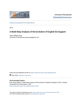 A Multi-Step Analysis of the Evolution of English Do-Support