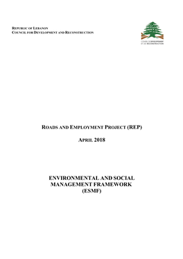 Environmental and Social Management Framework (Esmf)