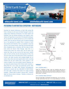 Patagonia to Antarctica Expedition - Northbound