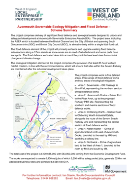 Avonmouth Severnside Ecology Mitigation and Flood Defence – Scheme Summary