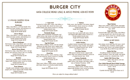 Burger City 6456 College Road