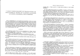 R39 V SELECT BIBLIOGRAPHY OF' TRANSLATIONS OF