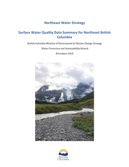 Surface Water Quality Data Summary for Northeast British Columbia