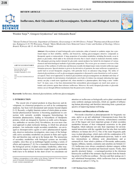 Current Organic Chemistry, 2017, 21, 218-235 REVIEW ARTICLE