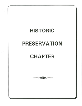 Historic Preservation Chapter