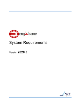 Enginframe System Requirements