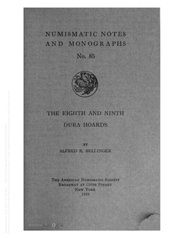 The Eighth and Ninth Dura Hoards, by Alfred R. Bellinger