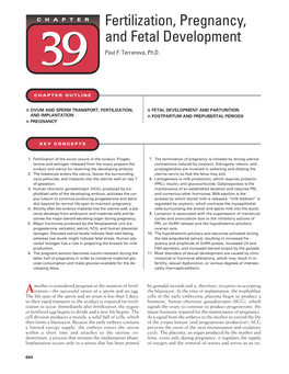 Fertilization, Pregnancy, and Fetal Development 3939 Paul F