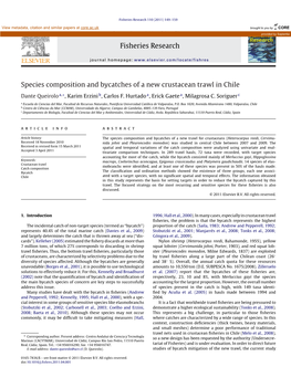 Species Composition and Bycatches of a New Crustacean Trawl in Chile