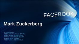 FACEBOOK Mark Zuckerberg